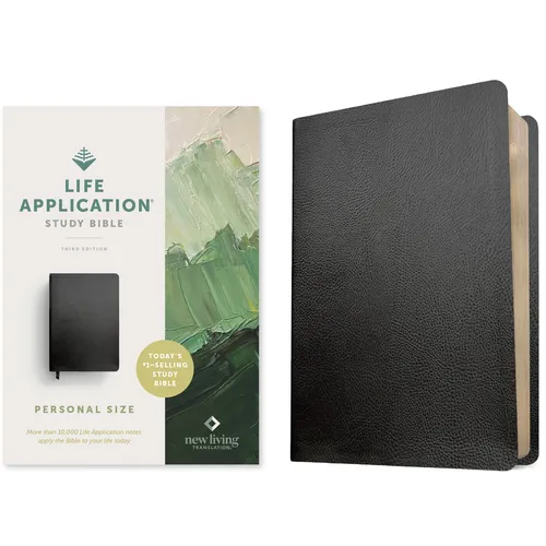 NLT Life Application Study Bible, Third Edition, Personal Size (Bonded Leather, Black, Red Letter)