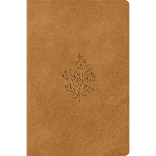 ESV Compact Bible (Trutone, Nubuck Caramel, Wildflower Design) - Imitation Leather