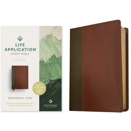 NLT Life Application Study Bible, Third Edition, Personal Size (Leatherlike, Brown/Mahogany, Red Letter) - Imitation Leather
