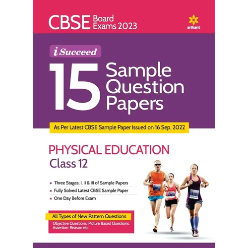 CBSE Board Exam 2023 I-Succeed 15 Sample Question Papers Physical Education Class 12th - Paperback