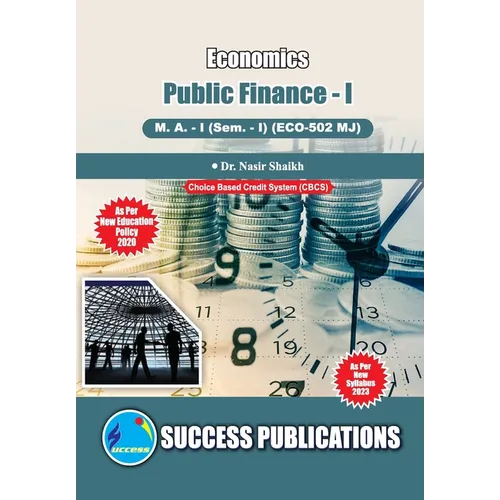 Public Finance - I, First Year, M.A, Sem-I-English - Paperback