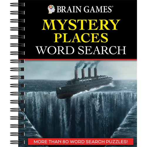 Brain Games - Mystery Places Word Search: More Than 80 Word Search Puzzles! - Spiral