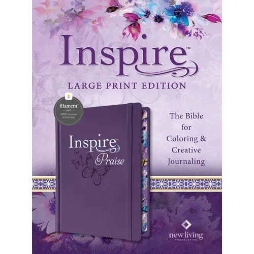 Inspire Praise Bible Large Print Nlt, Filament Enabled (Hardcover Leatherlike, Purple) - Imitation Leather