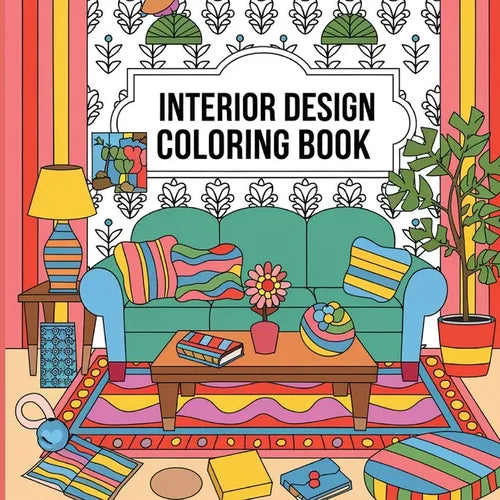 Interior Design Coloring Book - Paperback