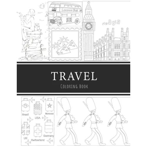 Travel Coloring Book: 8.5x11