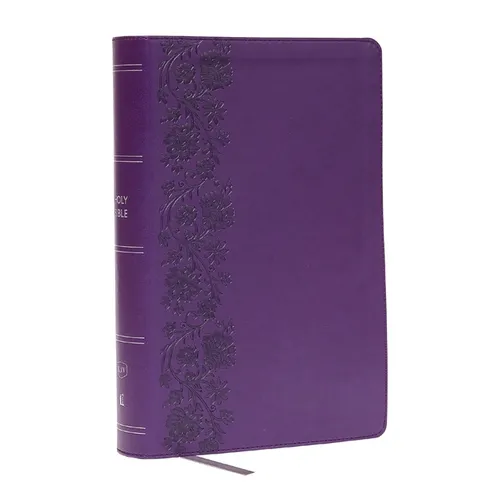 KJV Giant Print End-Of-Verse Reference Bible, Purple Leathersoft, Red Letter, Comfort Print