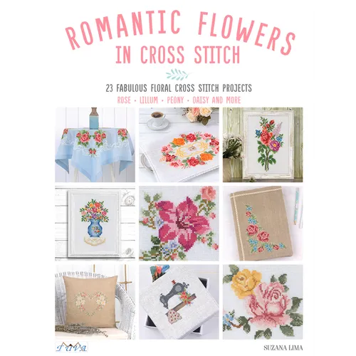 Romantic Flowers in Cross Stitch - Paperback