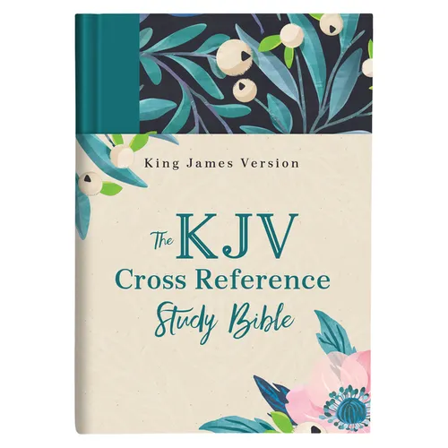 The KJV Cross Reference Study Bible--Turquoise Floral - Hardcover