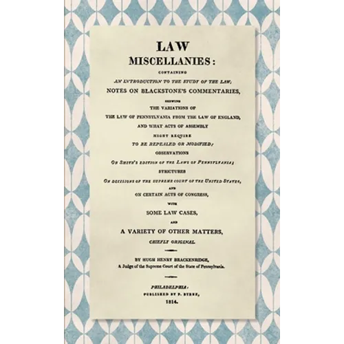 Law Miscellanies [1814] - Hardcover