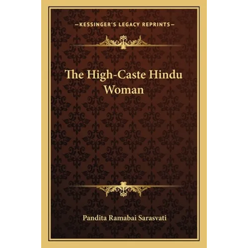 The High-Caste Hindu Woman - Paperback