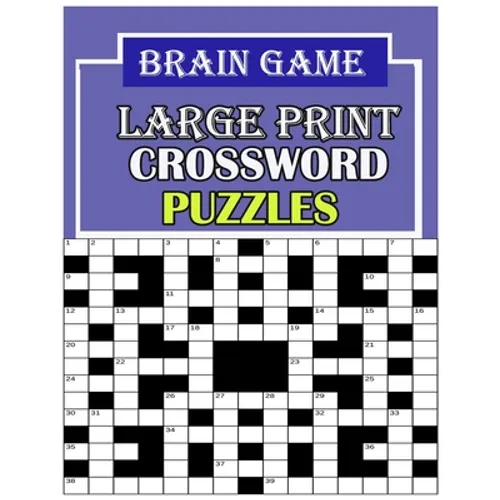 Brain game large print: crossword puzzle book - Paperback