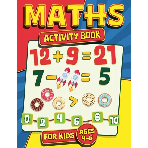Maths Activity Book for Kids Ages 4-6 - Paperback