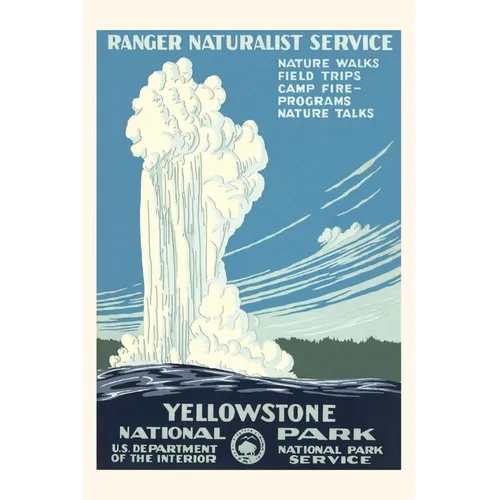 Vintage Journal Yellowstone National Park Travel Poster, Old Faithful - Paperback