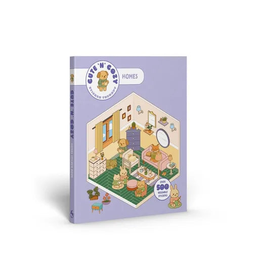 Cute 'n' Cozy Sticker Therapy: Homes: Over 500 Reusable Stickers! - Paperback