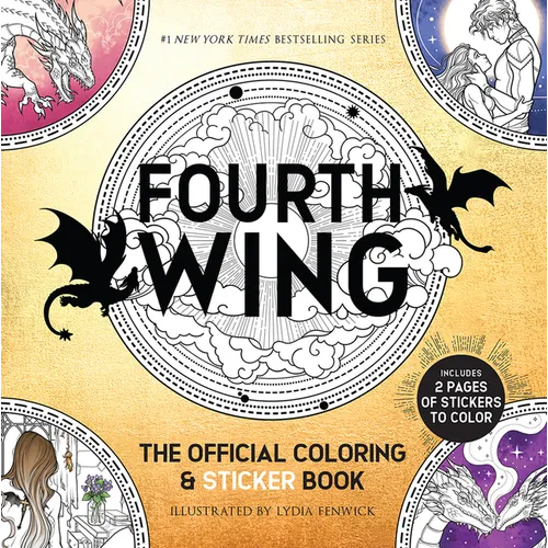 Fourth Wing: The Official Coloring & Sticker Book (Includes 2 Pages of Stickers to Color) - Paperback