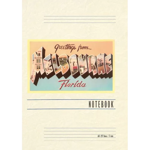 Vintage Lined Notebook Greetings from Melbourne, Florida