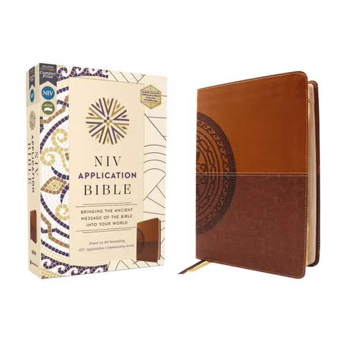 NIV Application Bible, Leathersoft, Brown, Red Letter, Comfort Print: Bringing the Ancient Message of the Bible Into Your World