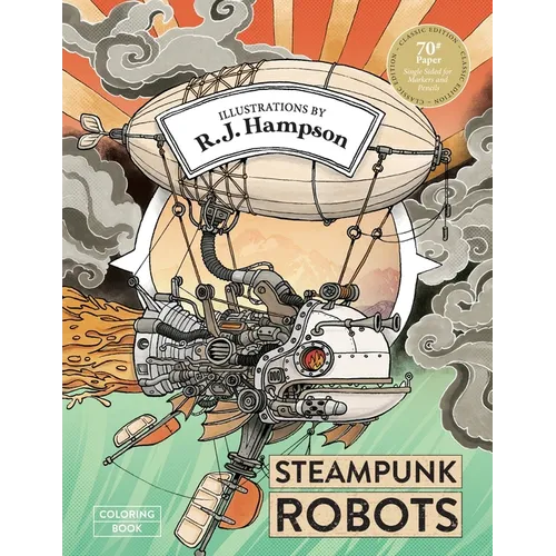 Steampunk Robots Coloring Book - Paperback