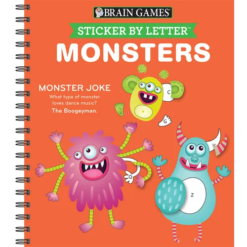 Brain Games - Sticker by Letter: Monsters + Jokes