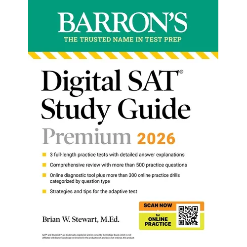Digital SAT Study Guide Premium, 2026: 3 Practice Tests + Comprehensive Review + Online Practice - Paperback