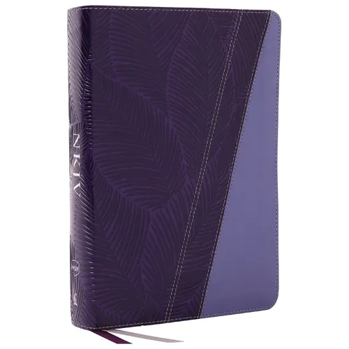NKJV Study Bible, Leathersoft, Purple, Full-Color, Thumb Indexed, Comfort Print: The Complete Resource for Studying God's Word - Imitation Leather