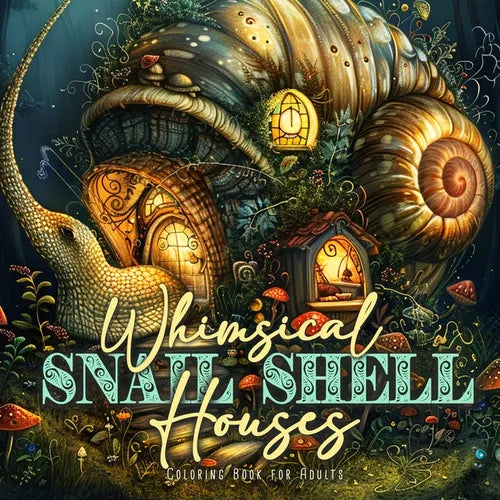 Whimsical Snail Shell Houses Coloring Book for Adults: Whimsical Houses Coloring Book Whimsical Fantasy Coloring Book for Adults