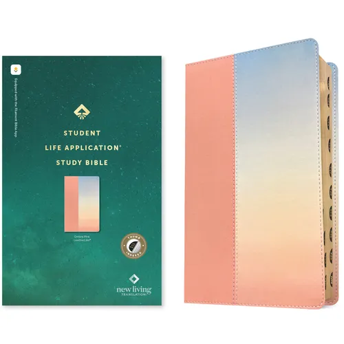 NLT Student Life Application Study Bible, Filament Enabled (Leatherlike, Ombre Pink, Indexed, Red Letter) - Imitation Leather