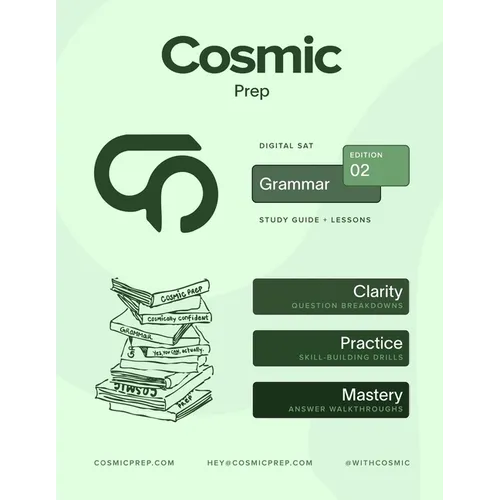 Cosmic Prep Digital SAT Grammar Guide Second Edition - Paperback