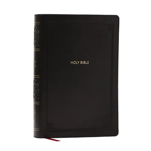 NKJV Giant Print End-Of-Verse Reference Bible, Black Leathersoft, Red Letter, Comfort Print (Thumb Indexed): Holy Bible - Imitation Leather