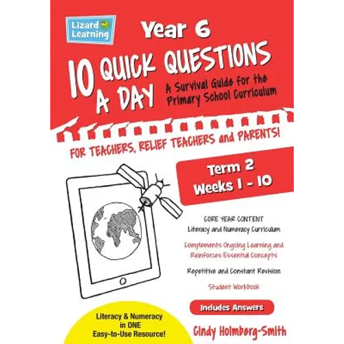 Lizard Learning 10 Quick Questions A Day Year 6 Term 2 - Paperback