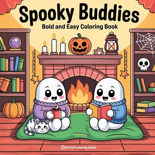 Bold & Easy Spooky Buddies Coloring Book: Fun and Festive Halloween Stress Relief Coloring - Paperback