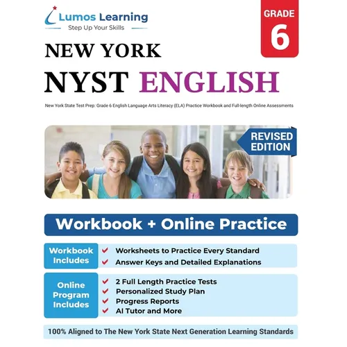 New York State Test Prep: Grade 6 English Language Arts Literacy (ELA) Practice Workbook and Full-length Online Assessments: NYST Study Guide - Paperback