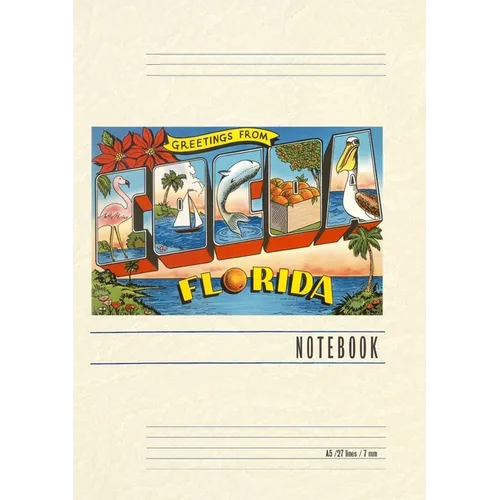 Vintage Lined Notebook Greetings from Cocoa, Florida - Paperback