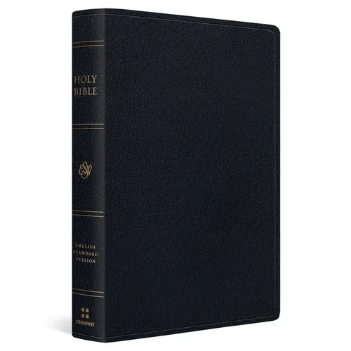 ESV Giant Print Thinline Bible, Red Letter (Genuine Leather, Black) - Leather