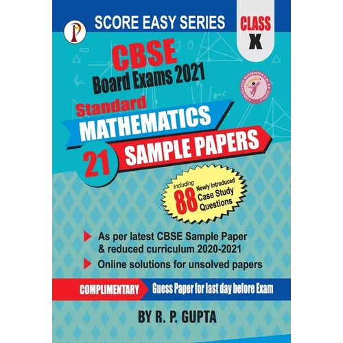 Score Easy Series Class X: CBSE Board Exams 2021 Standard Mathematics 21 Sample Papers - Paperback