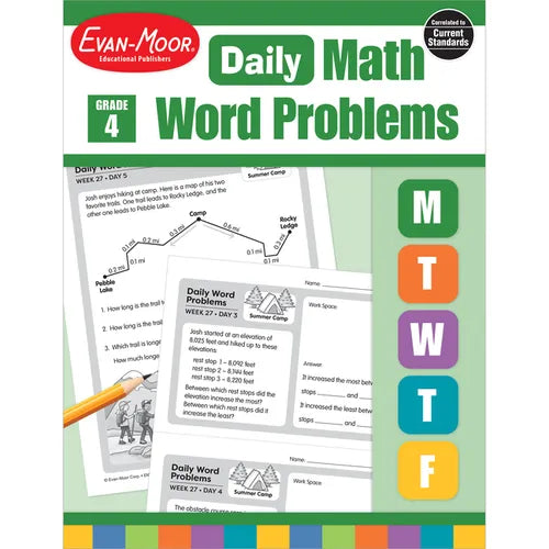 Daily Word Problems, Grade 4 - Paperback