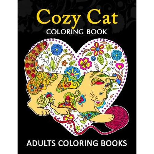 Adults Coloring Book: Cozy Cat coloring book - Paperback