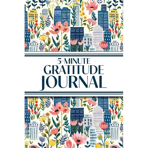 5-Minute Gratitude Journal (Blue Cityscape with Pink Wildflowers): 6