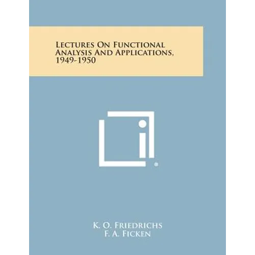 Lectures on Functional Analysis and Applications, 1949-1950 - Paperback