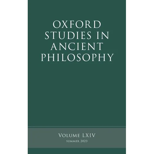 Oxford Studies in Ancient Philosophy: Volume LXIV - Hardcover