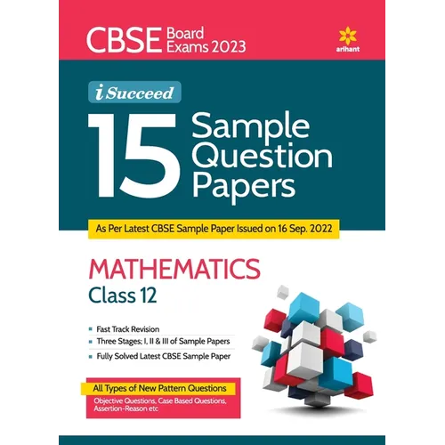 CBSE Board Exams 2023 I-Succeed 15 Sample Question Papers MATHEMATICS Class 12th - Paperback