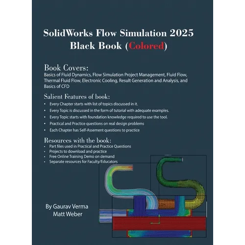 SolidWorks Flow Simulation 2025 Black Book - Hardcover