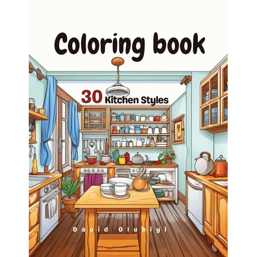 kitchen styles coloring book - Paperback
