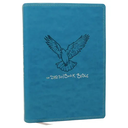 The Sketchbook Bible: The Complete Bible with Hundreds of Illustrations (Nkjv, Teal Leathersoft, Red Letter, Comfort Print)