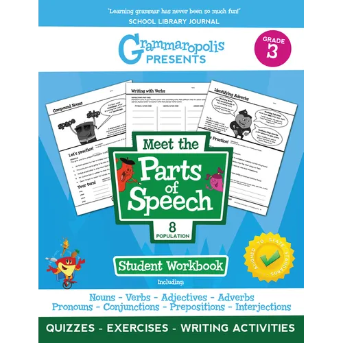 The Parts of Speech Workbook, Grade 3 - Paperback