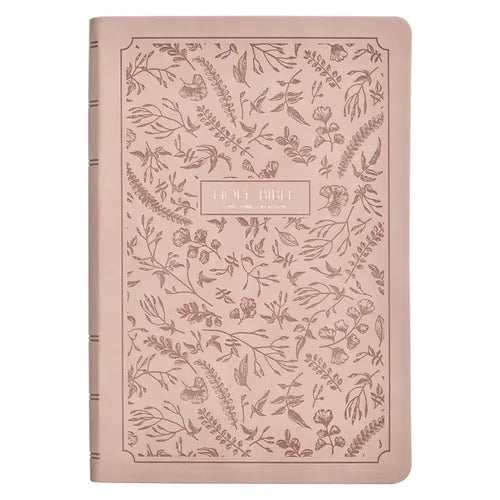 KJV Bible Giant Print Full-Size Faux Leather, Dusty Pink