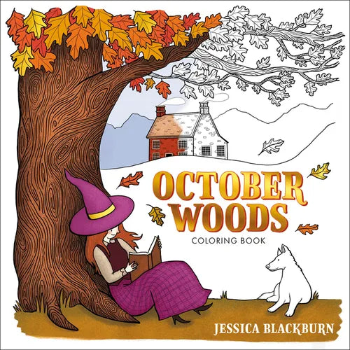 October Woods Coloring Book: A Coloring Book with Cozy Hygge Scenes of a Relaxing Autumn - Paperback
