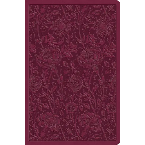 ESV Value Compact Bible (Trutone, Raspberry, Floral Design) - Imitation Leather