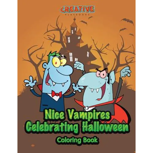 Nice Vampires Celebrating Halloween Coloring Book - Paperback