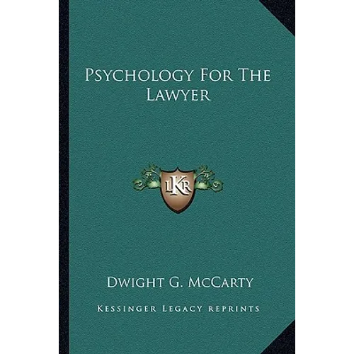 Psychology For The Lawyer - Paperback